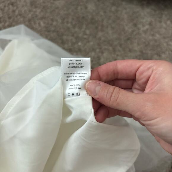 Indie Collection Born To Party Tiered Tulle Mini Dress Sz S/M White Bridal Fun - Picture 9 of 11